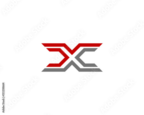 Initial Letter X Extreme Logo Design Element