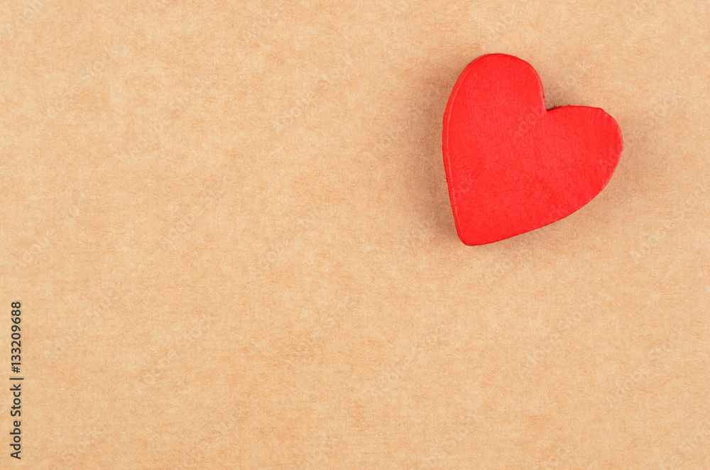 Heart on cardboard background Heart on cardboard background