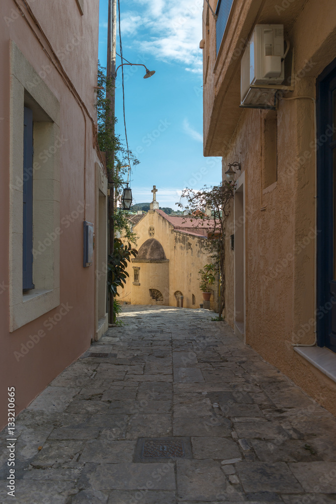 Obraz premium Small road in Crete village