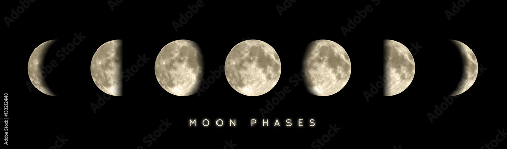 Obraz premium Wektorowe fazy księżyca 1