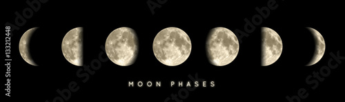 Phases lunaires vectorielles 1