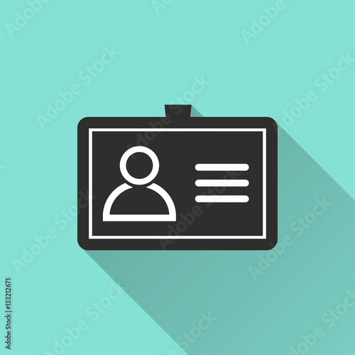 Identification card - vector icon.
