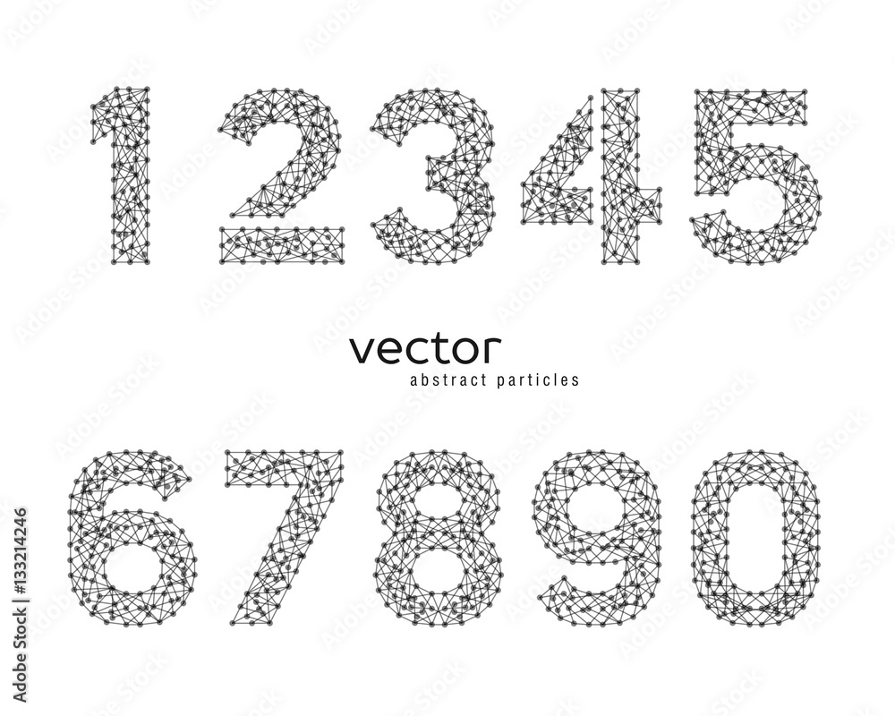 Vector abstract illustration of numbers. Vector abstract illustration of numbers.