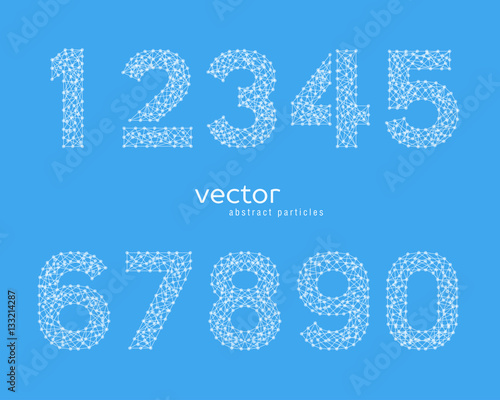 Vector abstract illustration of numbers.