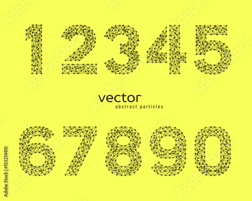 Vector abstract illustration of numbers.