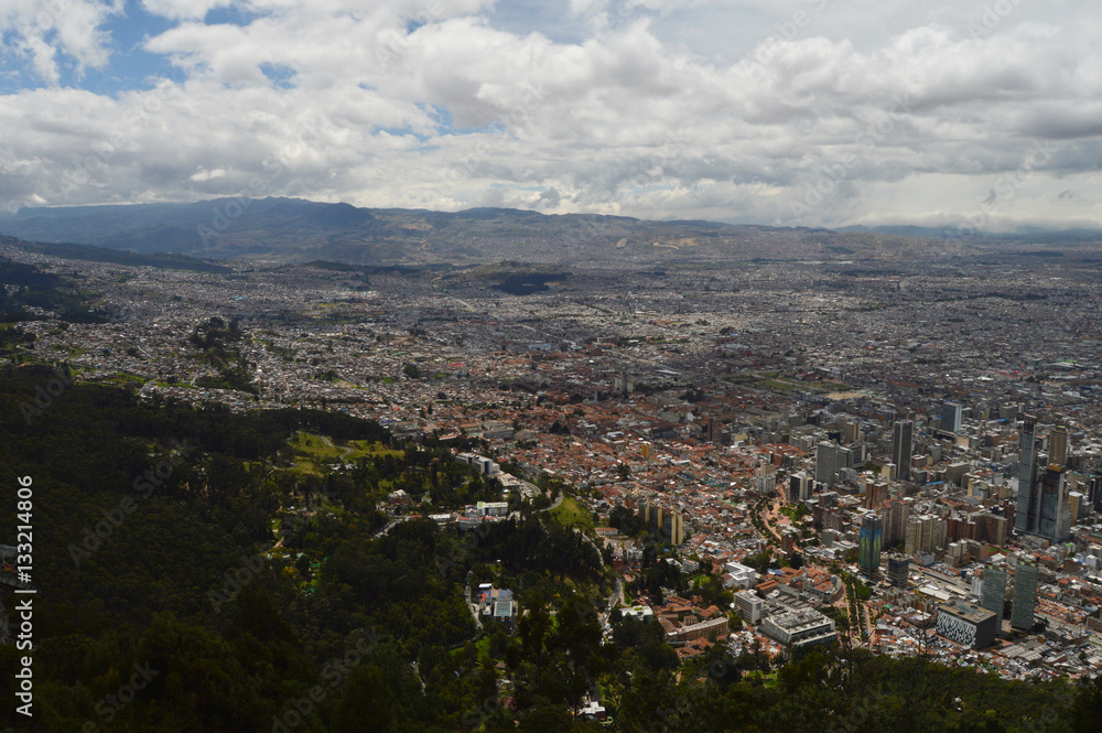 View from Monserrate mountain in Bogota, Colombia