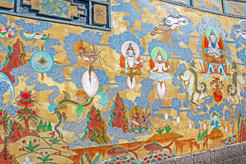 Naxi Dongba paintings in Lijiang, China.