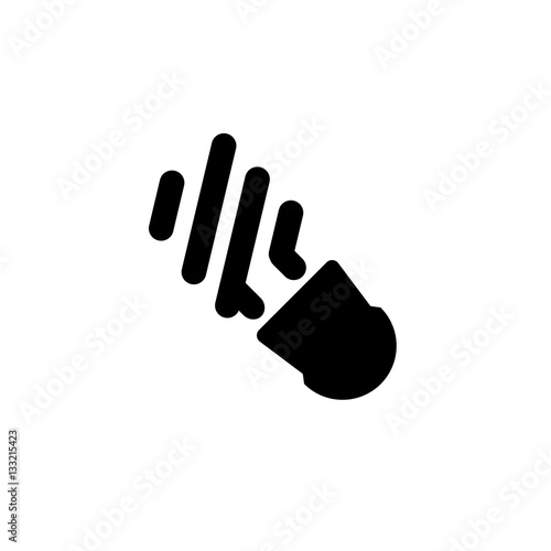 Fluorescent Lamp Icon Vector flat design style