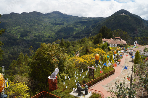 Monserrate mountain in Bogota, Colombia