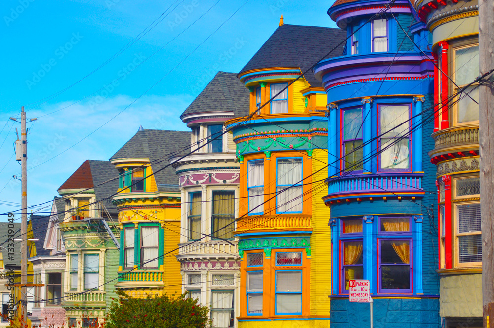 Fototapeta premium San Francisco Painted Victorian Houses