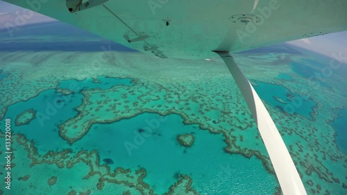 Great Barrier Reef, scenic flight over Heart Shaped reef, Australia