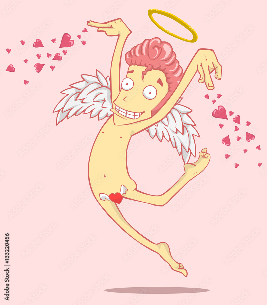 Cupid cartoon  vector and illustration. valentine day