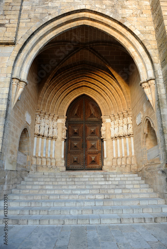 Portico in the Cathedral of Nossa Senhora da Assuncao  Evora  Portugal