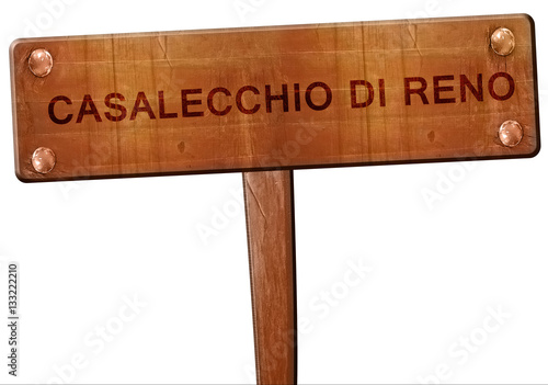 casalecchio di reno road sign, 3D rendering photo