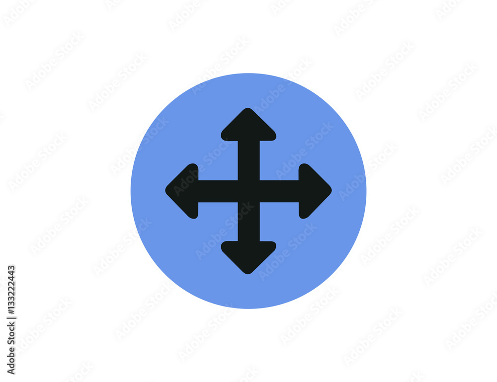 Vector flat modern moving symbol icon Vector flat modern moving symbol icon