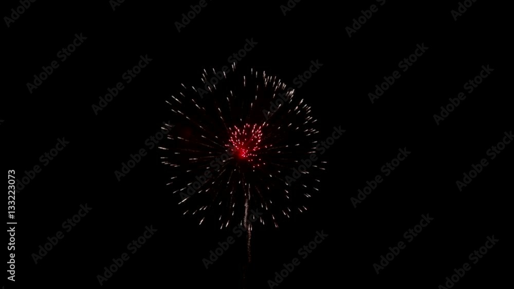 Fireworks at New Year and copy space - abstract holiday background Fireworks at New Year and copy space - abstract holiday background