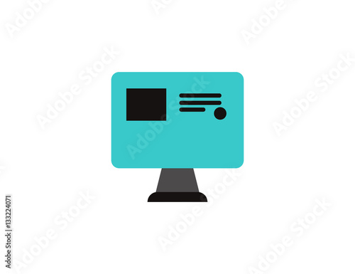 Vector website interface pc monitor flat icon