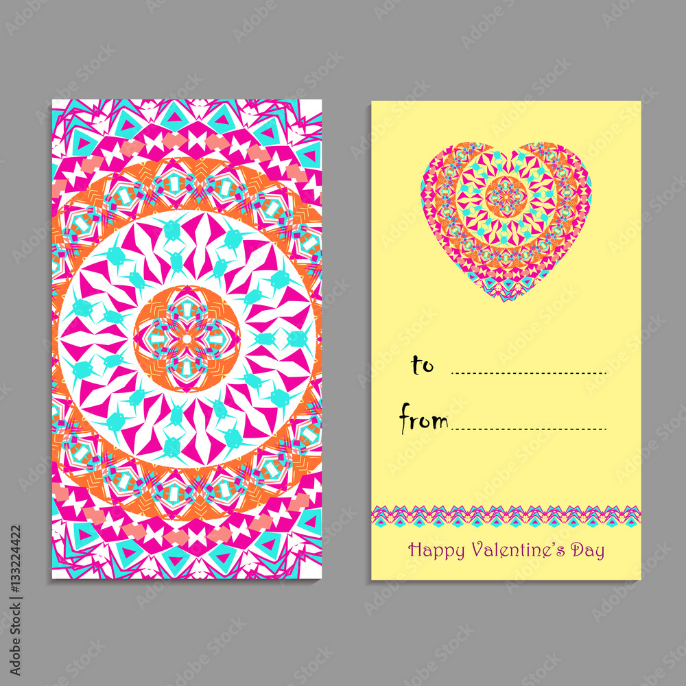 Vector greeting card template to valentine's day