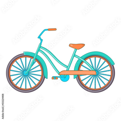 Bike icon, cartoon style
