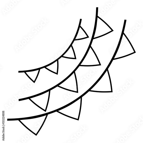 Flags icon, outline style