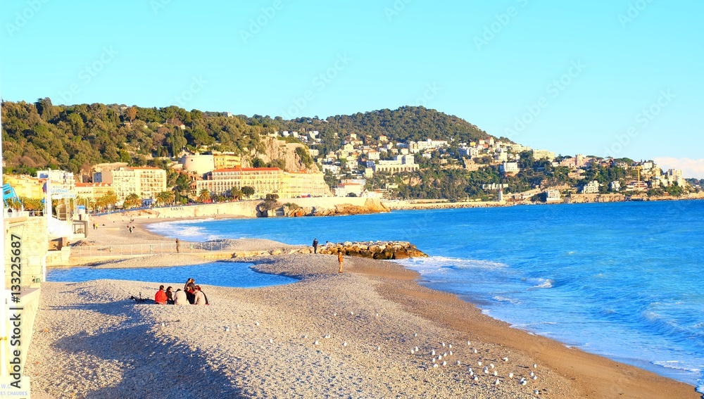 Beach in Nice, Spring