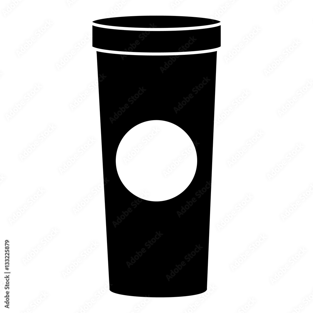 Coffee glass icon, simple style Coffee glass icon, simple style