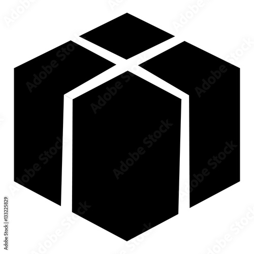 Big box icon, simple style