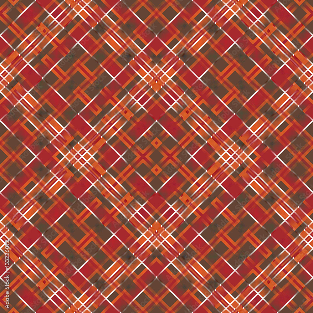 Warm color diagonal check plaid square pixel seamless pattern Warm color diagonal check plaid square pixel seamless pattern