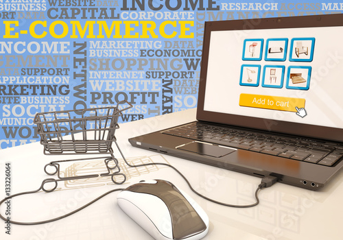 E-commerce, 3d rendering