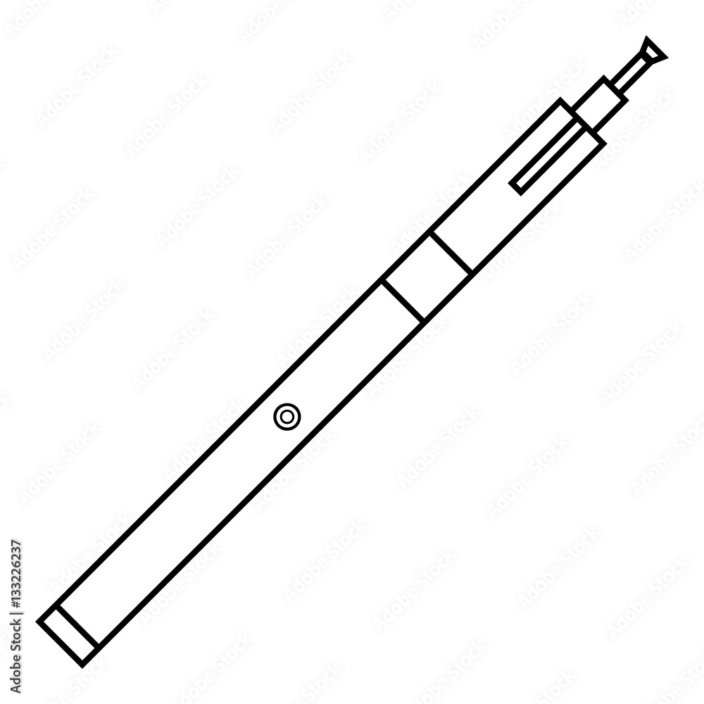 Medical syringe icon, outline style