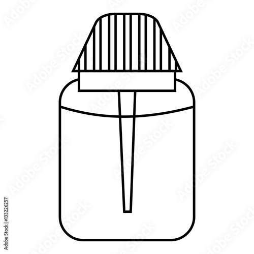 Big plastic jar icon, outline style