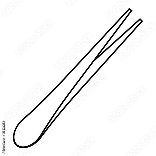 Eyebrow tweezers icon, outline style