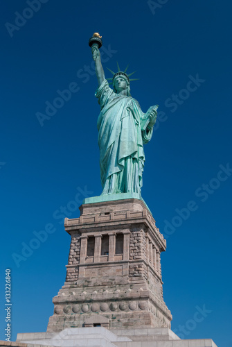 Statue of Liberty on pedestal