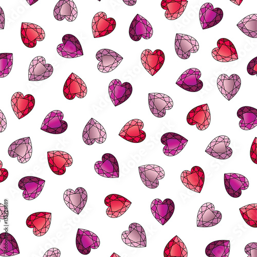 gemstone heart pattern