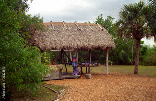 Seminole Indian hut, Florida, USA