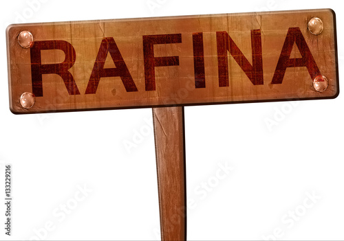 Rafina road sign, 3D rendering photo