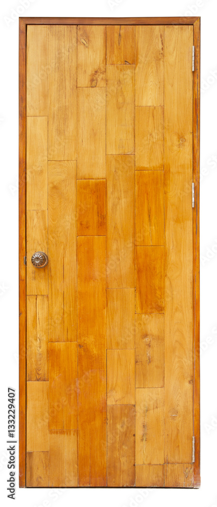 Wooden door isolated on white background Wooden door isolated on white background