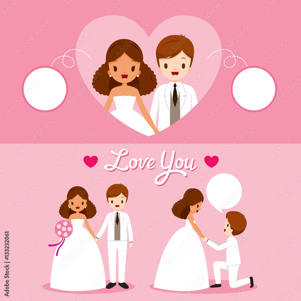 Black Skin Bride And Groom With Various Actions In Wedding Cloth, Love, Relationship, Sweetheart, Engagement, Valentine’s Day Black Skin Bride And Groom With Various Actions In Wedding Cloth, Love, Relationship, Sweetheart, Engagement, Valentine’s Day