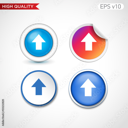 Colored icon or button of up arrow symbol with background Free Download Colored icon or button of up arrow symbol with background - GFXLoad