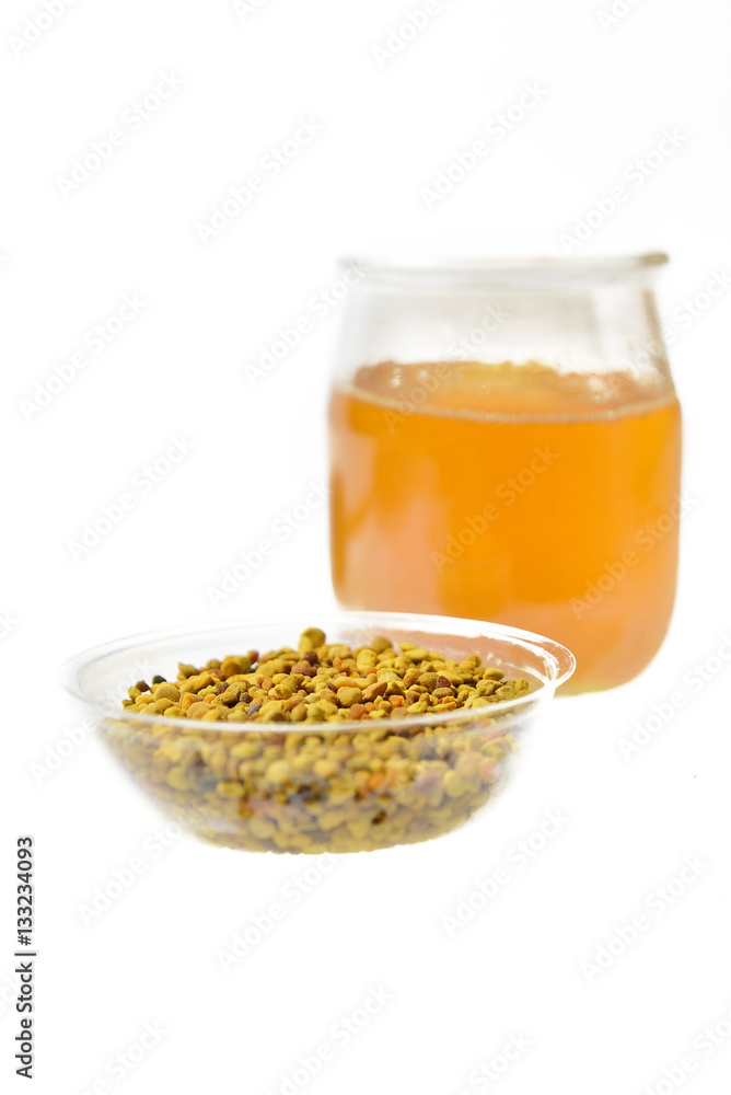 Fototapeta premium Bee pollen and honey