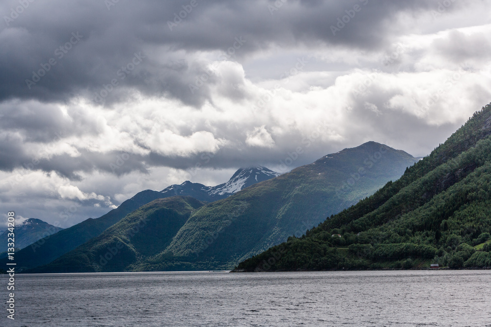 Folkestad at the Voldafjorden, Norway