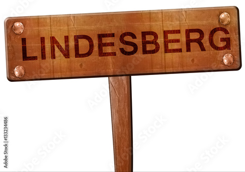 Lindesberg road sign, 3D rendering