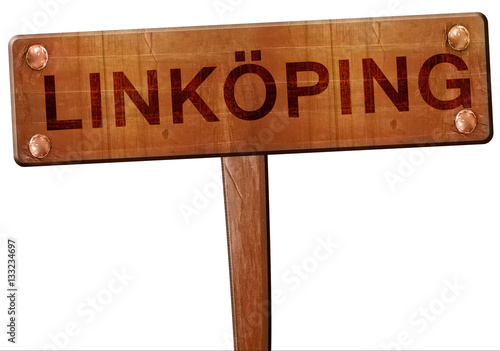 Принти на полотні Linkoping road sign, 3D rendering