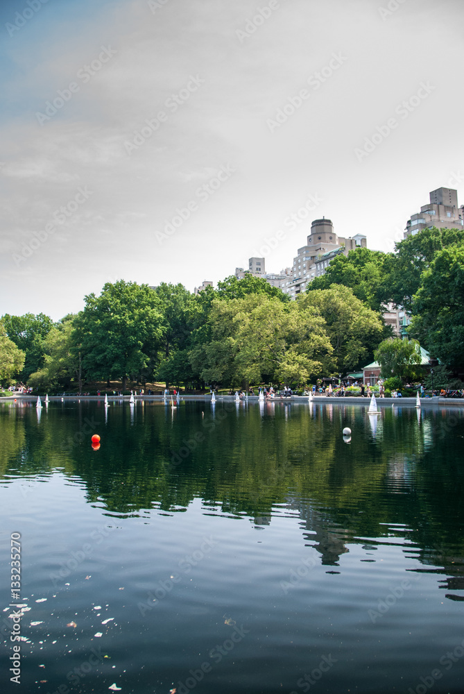Central Park lake with RC boats