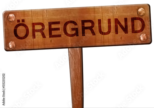 Oregrund road sign, 3D rendering