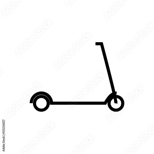 kick scooter black icon