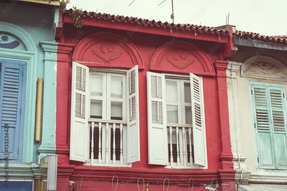 Obraz premium house with white shutters