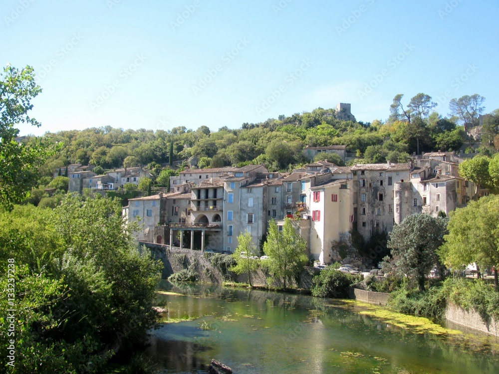 Small town Sauve in the Gard department in southern France