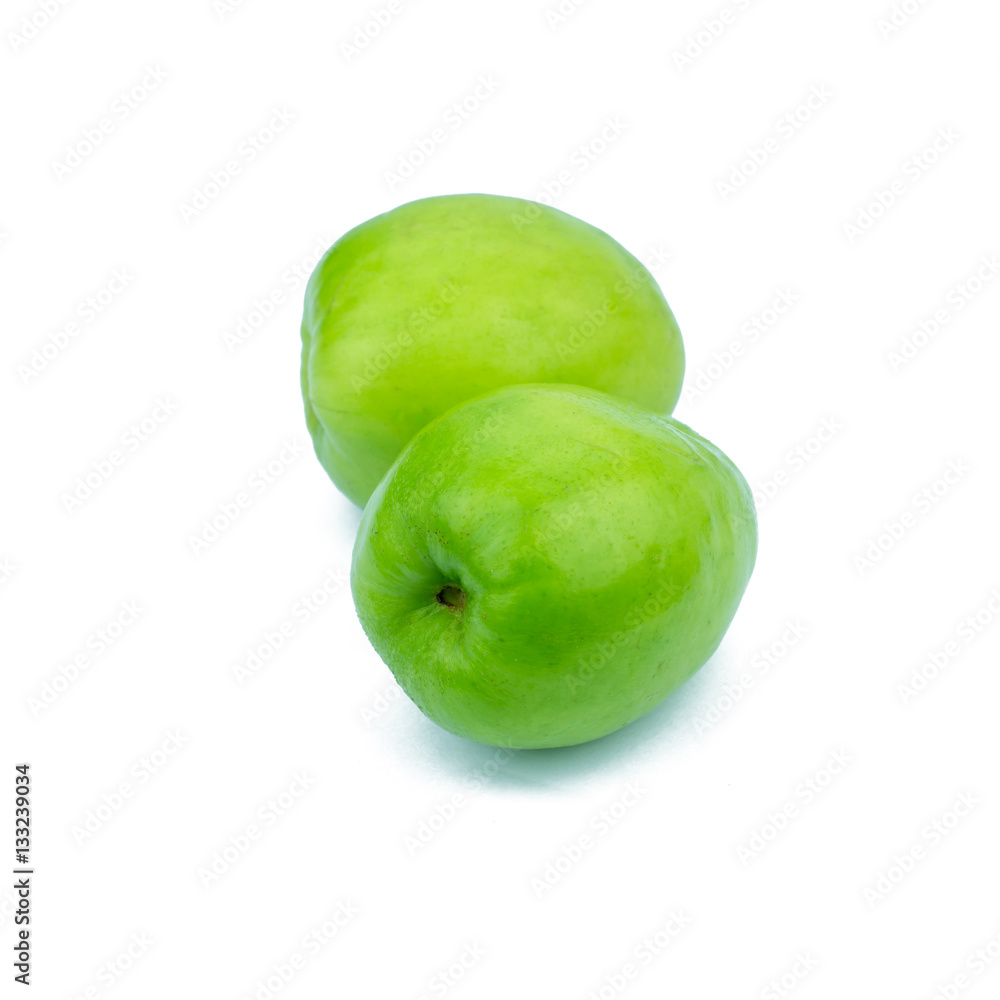 Jujube, Indian jujube, Chinese jujube isolated on white backgrou Jujube, Indian jujube, Chinese jujube isolated on white backgrou