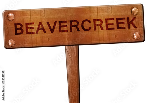 beavercreek road sign, 3D rendering photo